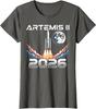 Artemis II Launch Back to The Moon 2026 Space Ladies' Crewneck T-Shirt