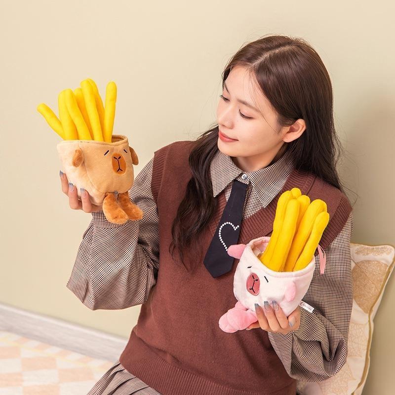 French Capybara Charming Fries Plush Doll Cozy Stuffed Animal Gift For All Ages