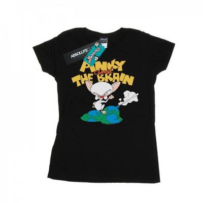 Женская хлопковая футболка Animaniacs с Брейном и его планами по мировому господству