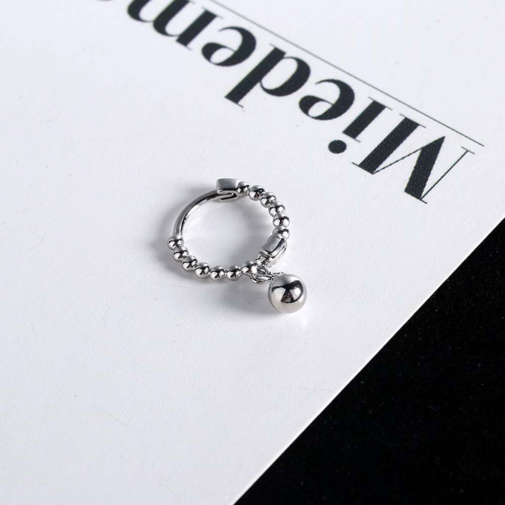 Simple Temperament Beads Korean Copper Fashion Jewelry Stud Earrings Ear Buckle Hoop Earrings