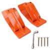 2PCS Tractor Bucket Protector with Double Lock Nuts and Bolts Steel Ski Edge Guard Lawn Tractor