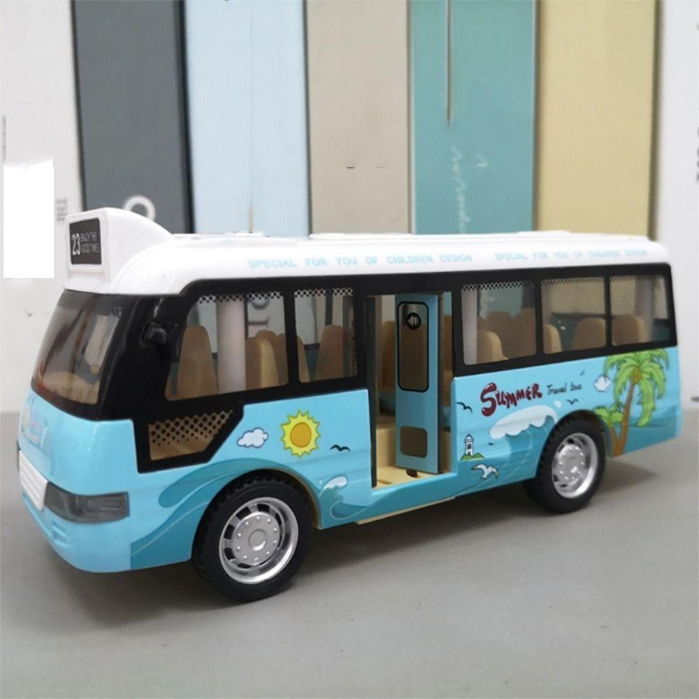 ABS Tour Bus Model Exquisite Bus Toy Model Model bus Toy Car Diecasts Toy Gifts For Kids