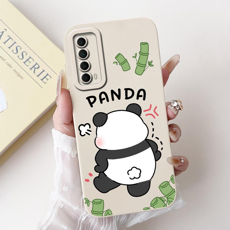 For Huawei P Smart 2021 Case Huawei Y7a PPA-LX3 PPA-LX2 PPA-LX3 Cute Panda Rabbit Soft Silicone Shockproof Phone Cases