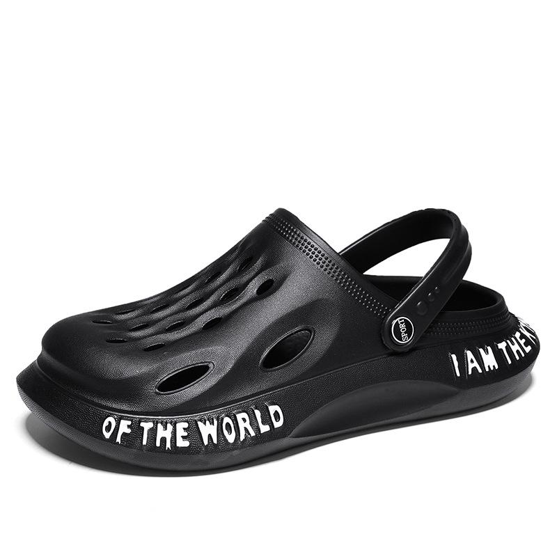 Мужские сандалии и шлепанцы с закрытым носком «Кокосовый сад» – Мягкая подошва, дышащие, модные, универсальные для пляжа.