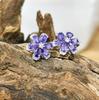 Серьги-гвоздики Gessen Jewelry с цирконием в форме лепестка - Легкая роскошь, модные, универсальные женские аксессуары