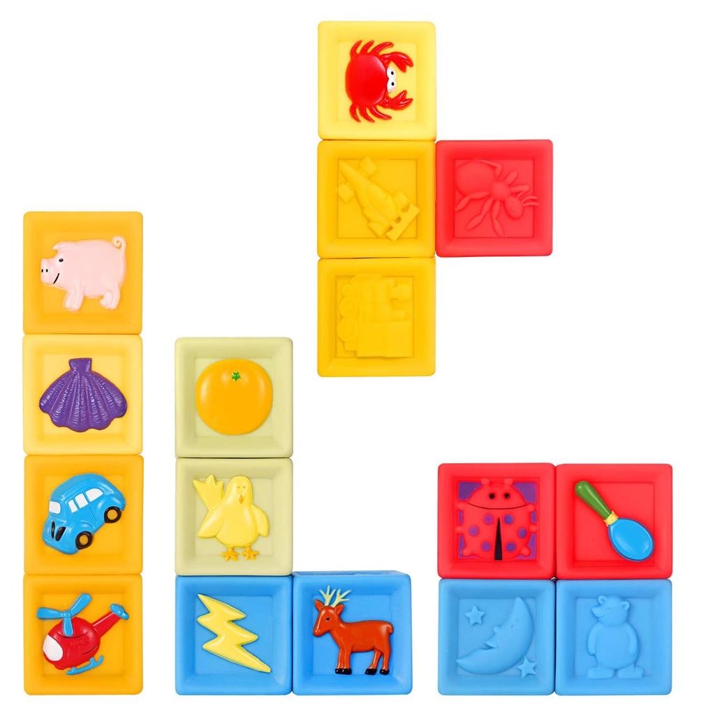 Bemixc Звуковое строительство Детская игрушка для девочек и мягкая развивающая игрушка для детского душа, подарок на день рождения, блоки, набор из 10 штук, для мальчиков, новорожденных, игрушка, подарок,