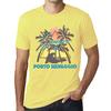 Men’s Vintage Tee Shirt Graphic T Shirt Summer Triangle Porto Selvaggio Pale Yellow