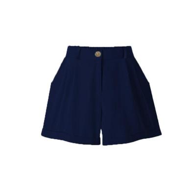 Повседневные шорты лето новый корейский стиль высокая талия свободные универсальные для полных широкие штаны