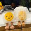 Soft Boiled Eggs Fashion Creative Wedding Pendant And Lovely Smile Happy Doll Wedding Gifts Home Decoration Holiday Kids Gift