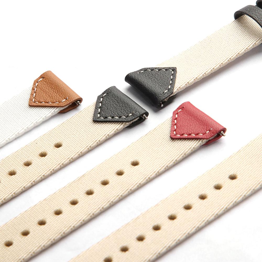 Watch Strap For Huawei Watch GT 5 Pro 42m/GT 5 41mm/GT 4 41mm/GT 3 42mm ,18mm Leather Nylon Woven Watch Band