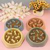 Pet Supplies Dog Slow Eating Anti-Choking Bowl Bone Candy Color Cat Pet Slow Food Bowl