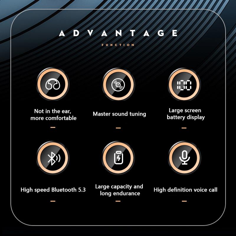 Invisible Sleep Wireless Earphone Bluetooth 5.3 Hidden Earbuds Lightweight Waterproof Noise Proof Touch Control Headphones