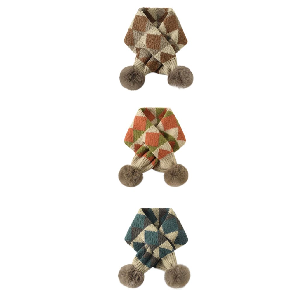 Thickening Boys Girls Knitting Scarf Cartoon Bib Children Kids Winter Scarves  Autumn Winter