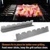 Набор из 2 держателей для шампуров, экологически чистые универсальные стеллажи для хранения шампуров для барбекю, держатель для шашлыков серебристого цвета