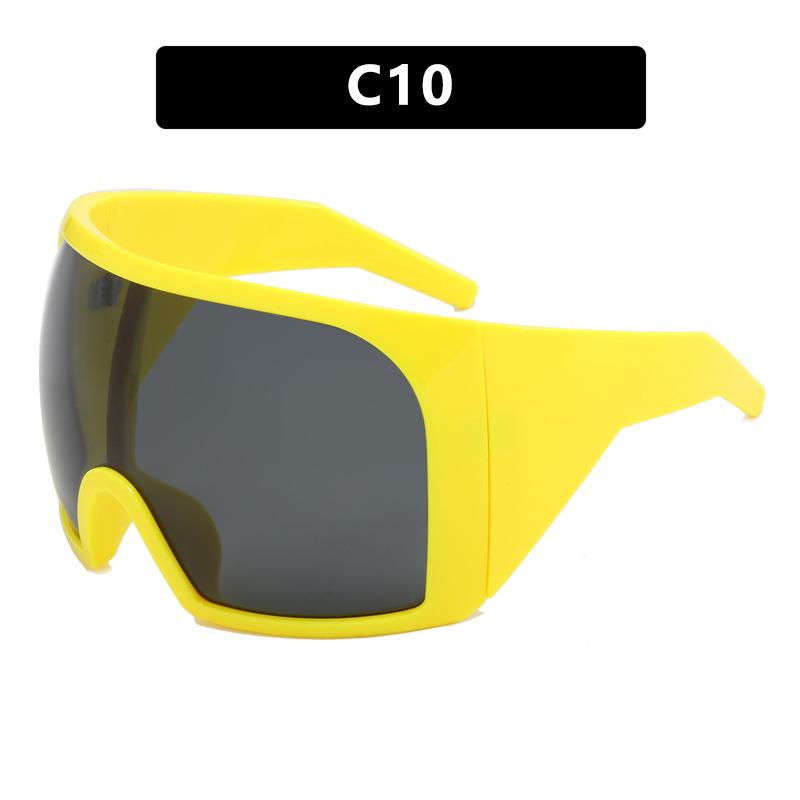 Футуристические большие цельные панк-очки-солнцезащитные очки