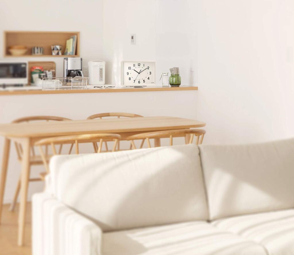 RHYTHM Настенные часы настольные часы формата А4 интерьерные часы белые RHYTHM PLUS 8MG815SR03 21x29.7x4.8см