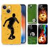 Phone Case For iPhone 15 14 13 12 Mini 11 Pro Max XS X XR 7 8 Plus Clear Silicone TPU Cover Football Passion Soccer Ball