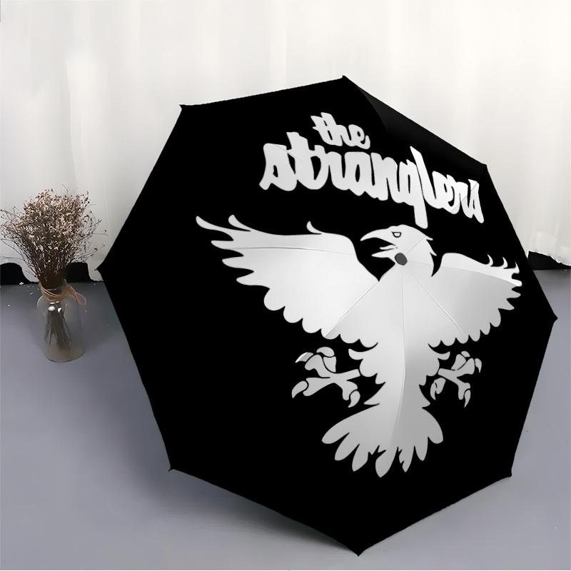 1pc The Stranglers Automatic Folding Umbrella - 8-Rib Automatic Open/Close, Portable Collapsible Compact Umbrella yy251218004
