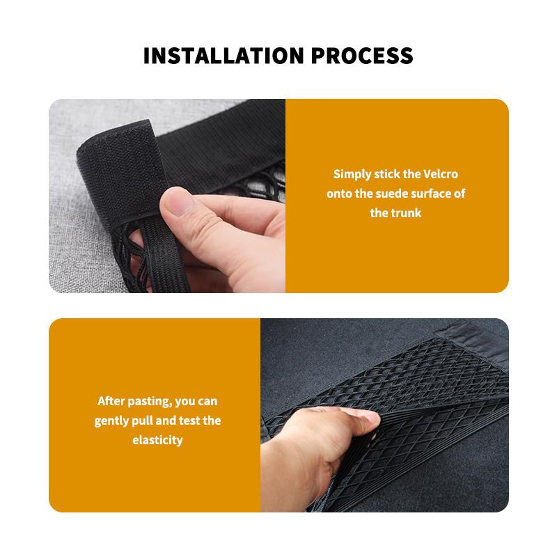 DECL5 For Skoda Car Trunk Net Pocket Mesh Bag Storage Holder Auto Interior Accessories Kamiq Karoq Octavia 2 3 Rapid Scala Kami Fabia