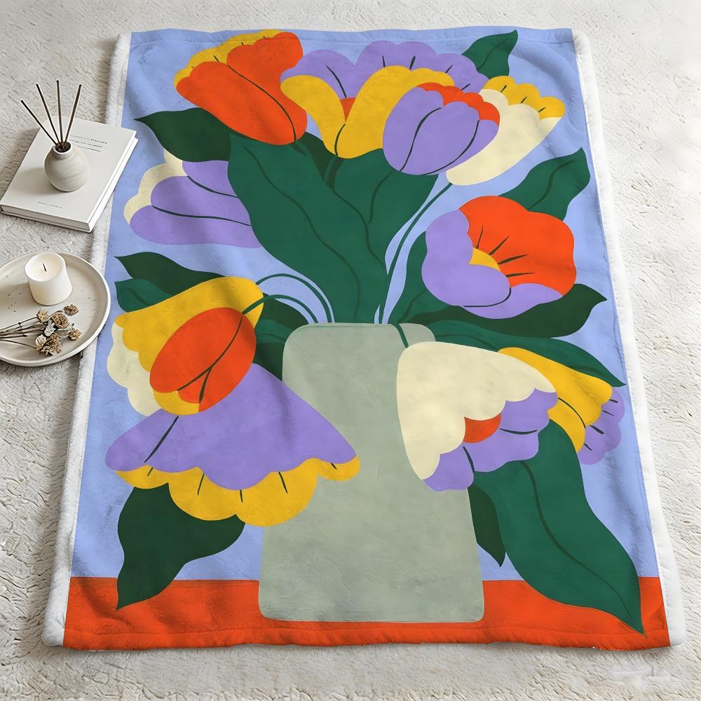 artist AAgathe Singerr Throw Warm Soft Flannel Blanket Multiuse for Sofa Bed Camping Travel Nap