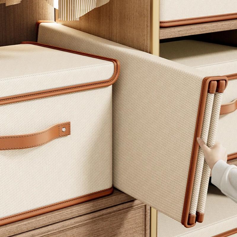 Dustproof Storage Box with Lid Double Thickness Moisture-proof Storage Box Large Capacity Foldable Clothes Storage Box