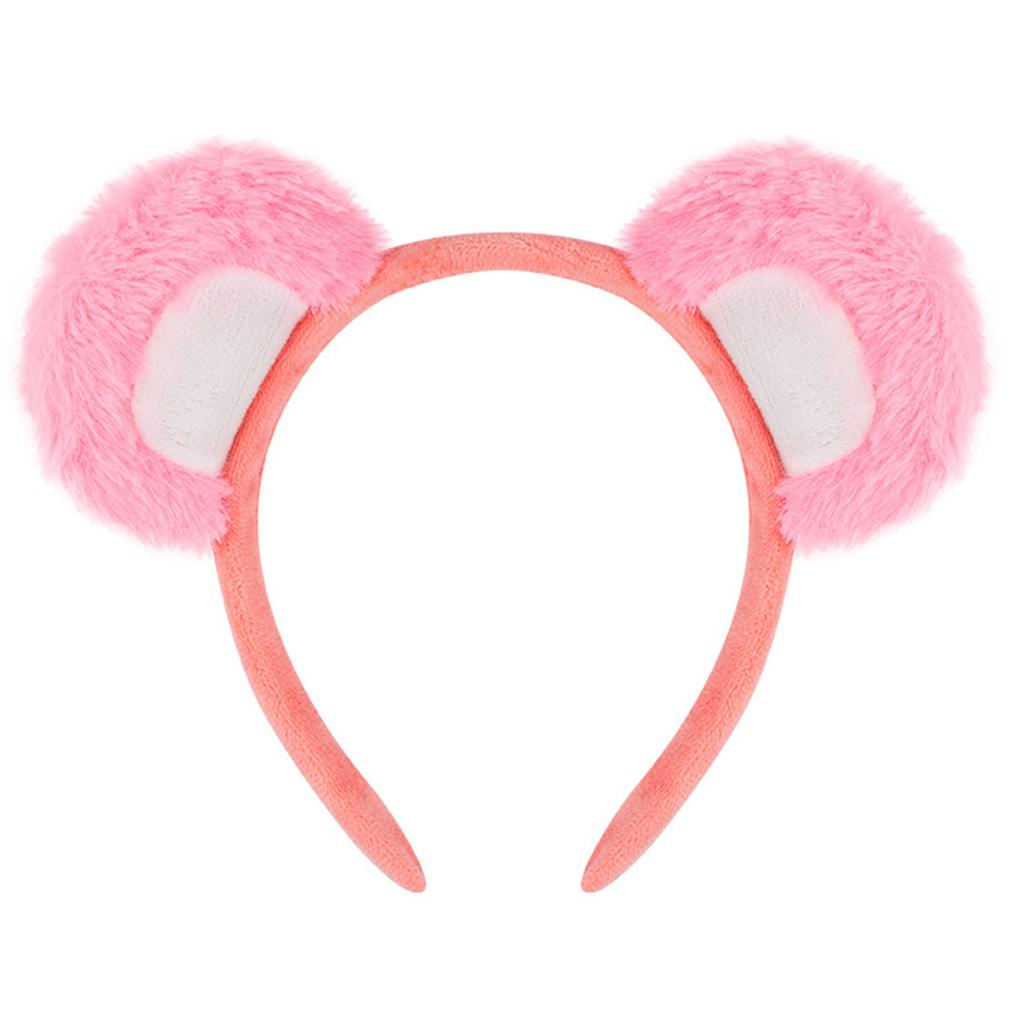 Lovely Plush Bear Ear Headband for Women Girl Birthday Party Gathering Headpiece School Event Accessory Stage Hairhoop