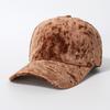 Trend Spring Golden Velvet Versatile Versatile Baseball Cap Cap Textured Thickened Casual Hat