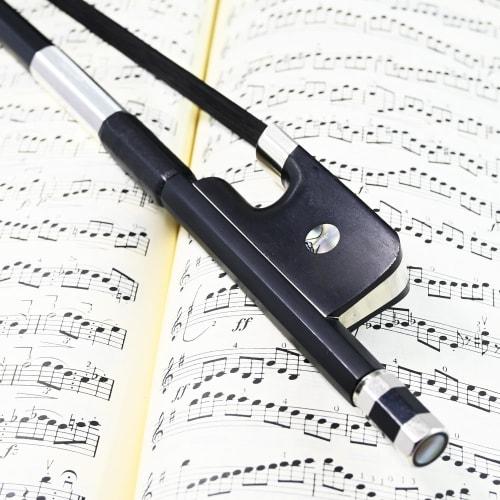 VINGOBOW Double Bass Bow, French Style, Carbon Fiber, Black Hair, All Sizes 4/4