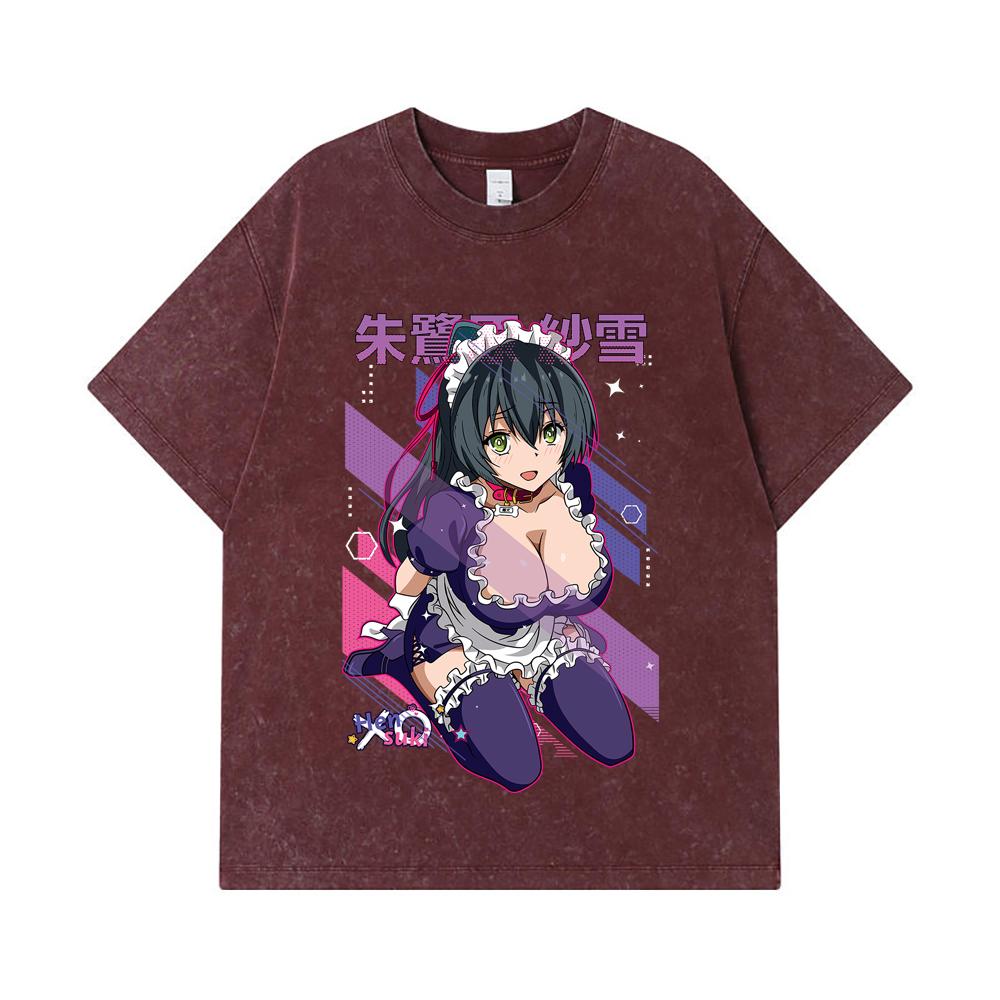 275 GSM Washed T-shirts 100% Cotton Hensuki V1 Sayuki Print Unisex Heavy Cotton T Shirt