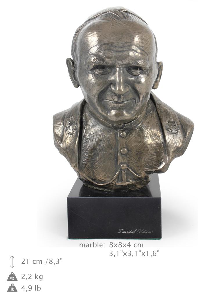 Jan Paweł II is older. – Marble bust, statuette of a famous person | Art-Dog