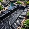 Outdoor Ecological Pond Lining Liner 4x7ft/6.5x10ft/7x10ft HDPE UV Resistant Preformed Aquaculture Heavy Duty Underlayment Easy Cutting for Fountain,