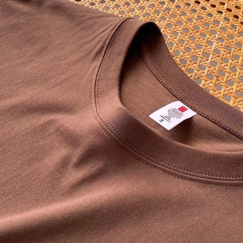 Men's Short Sleeved T-shirt Made 100% Pure Cotton Summer Heavyweight Loose Oversized Top Fashionable Round Neck Half Sleeved Casual T-shirt
