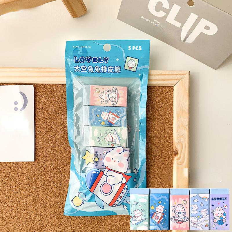 5 шт./компл., милый ластик, кавайный ластик с мультяшными животными, кроликом, персиковым ластиком, прекрасный канцелярский инструмент, ластик для карандашей, школьные принадлежности