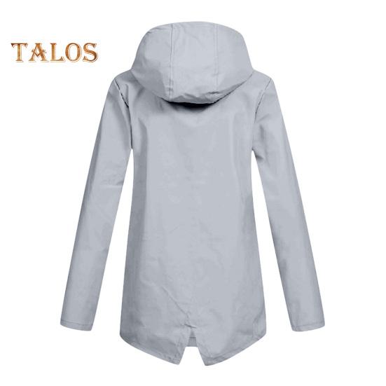 Женское осенне-зимнее пальто, ветрозащитная куртка с длинными рукавами, капюшоном, застежкой-молнией, однотонными накладными карманами, повседневная куртка для активного отдыха