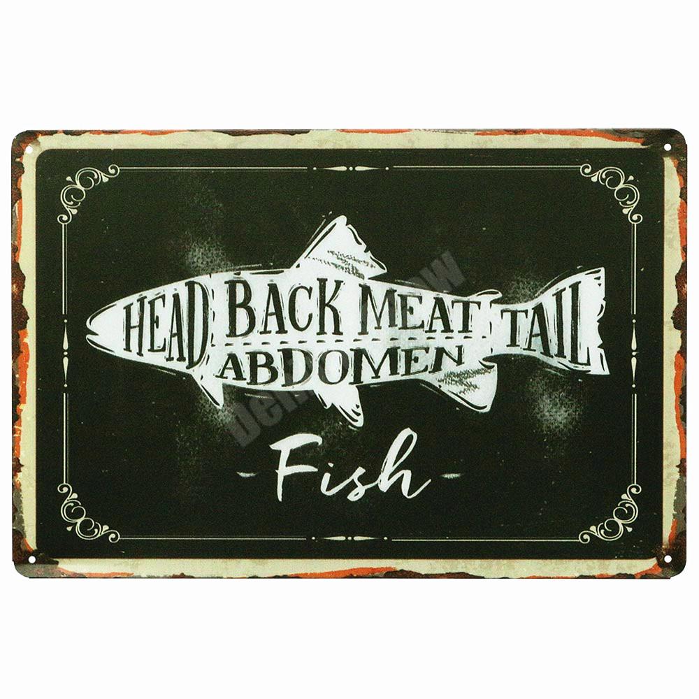 РУКОВОДСТВО МЯСНИКА Винтажные металлические вывески, кухонные декоративные тарелки, доска, вырезка из говядины, лошади, курицы, свинины, плакат с уткой, наклейки на стену N265