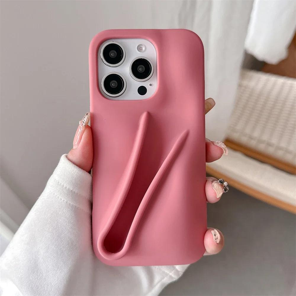 Новый 2025 Самый горячий DIY держатель для помады Мягкий чехол для телефона для IPhone 17 16 15 14 13 12 Pro Max 17Air Жидкий Мягкий Силиконовый Защитный Чехол