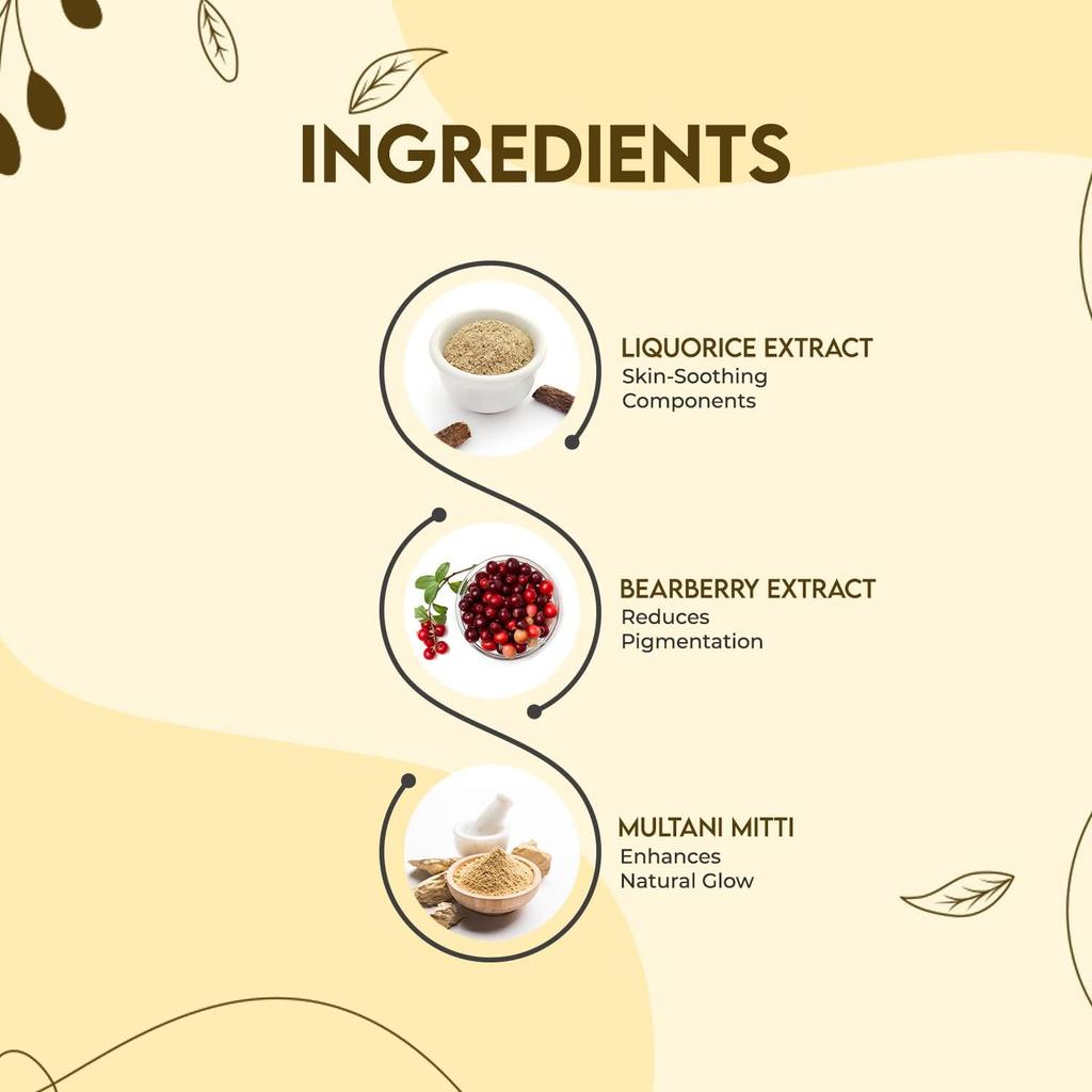 Jovees Травяная маска для лица Insta Fair Glow 120 г | Глиняная маска для осветления, удаления черных точек, очищения пор и сияющей кожи | Увлажняющий уход за лицом