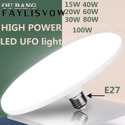 Энергосберегающая светодиодная лампа UFO с плоским потолком низкой высоты, алюминиевое основание E27, светодиодное освещение