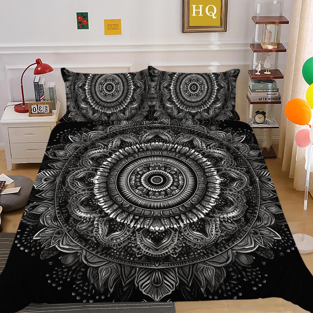 Комплекты постельного белья, красивый пододеяльник с изображением мандалы, мягкий полный двойной размер для женщин, комплект постельного белья высокого качества, домашнее постельное белье