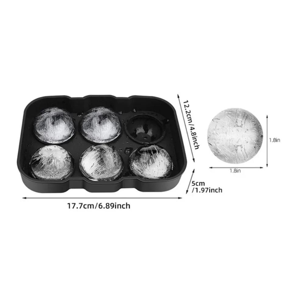 2 Pack Silicone Ice Ball Maker Mold with Leak-Proof Lid Whiskey Sphere Ice Cube Trays for Bourbon Cocktails Easy Release