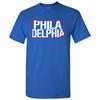 Унисекс Футболка Philadelphia Basketball - Контур штата - Королевский синий