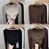 Elegant Womens Knitted Top With Solid Color Design For Plus Size Fall Winter Wear