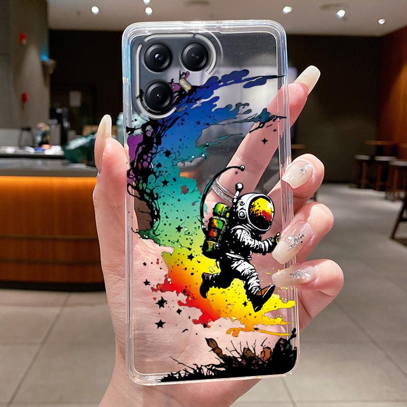 Для Tecno Pova 7 Pro LJ8 Чехлы Pova7 Ultra LJ9 Neo LJ6 LJ7 Funda Цветок Бабочка Чехол для Телефона Мягкий Силикон Прозрачный ТПУ Чехол