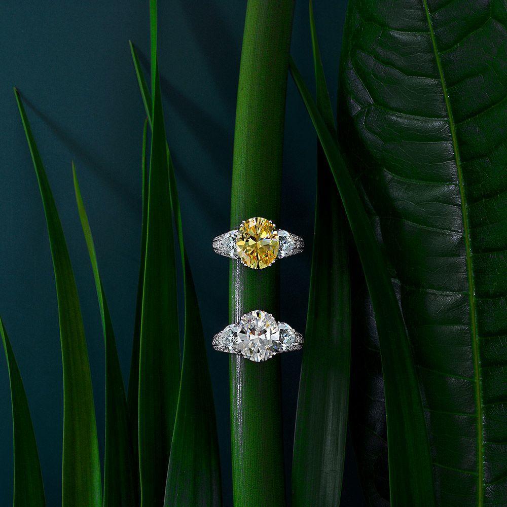 Tancise Oval 9 * 11 Artificial Aquamarine 7 Carat Women's S925 Sterling Silver Gift Luxury Noble Ring