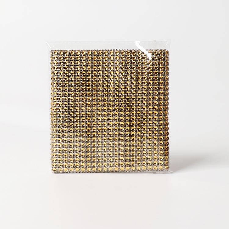 24rows Plastic Hollow Mesh Rhinestones / Thread Rhinestones - 4mm Row Rhinestones, Imitation Diamonds for Christmas Crafts and Curtain Decoration