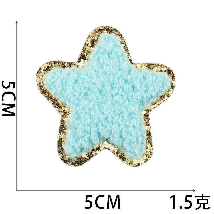 New Rainbow Embroidery Cloth Sticker Computer Embroidery Stamp Lightning Five-Pointed Star Patch Sticker Ironing