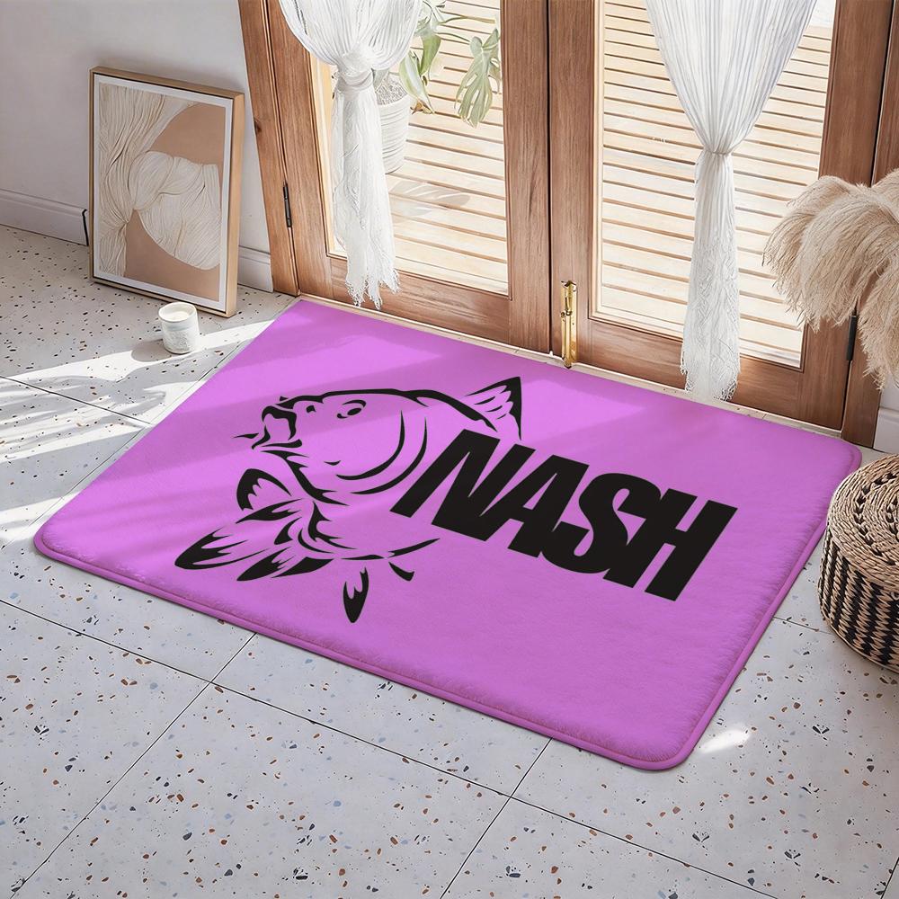 Brand N Nash Fishing Floor Mat Eco Flannel Doormat Non Slip Odorless Indoor Floor Rug Soft Short Plush Home Mat
