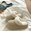 Осень и зима женские новые домашние тапочки с толстой подошвой для помещений и улицы, хлопковые тапочки с полузакрытым верхом, водонепроницаемые и нескользящие, пушистые тапочки