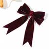 A new velvet bow ribbon hair clip from Japan and South Korea, a simple and elegant hair accessory for women in solid