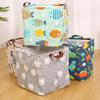 Laundry Basket Large Capacity Cartoon Printing Fabric Art Cube Folding Storage Bin Closet Organizer Household Supplies